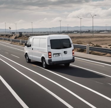 A busy urban street corner with a truck labeled 'Piano Moves' parked near pedestrian crossing signs. Several people stand at the crosswalk, waiting to cross. Overhead, power lines intersect the cloudy sky. In the background, a variety of shops and a billboard advertising an internet bundle are visible.