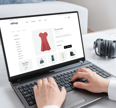 Tienda online creada en sitio de marca con venta directa a clientes.