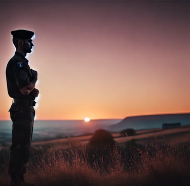 image militaire devant drapeau français