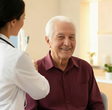 Fonoaudióloga e paciente em consultório