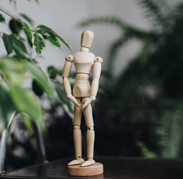 a wooden mannequine of a wooden dummy