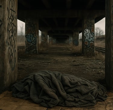 Under a bridge