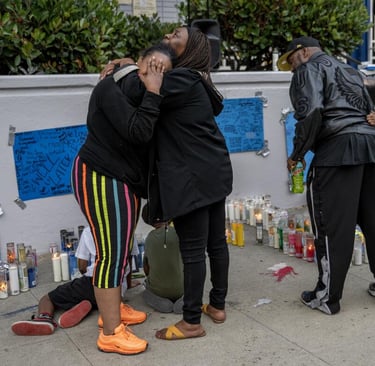 Memorial at Crenshaw High After murder