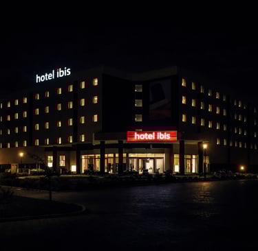 Hotel Ibis Illuminated signage installation in Lagos by SignWriters