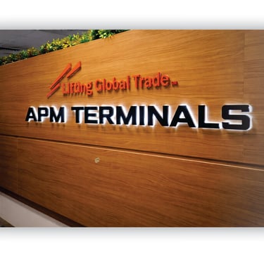 Fabricated aluminium letters with LED backlighting by SignWriters Nigeria