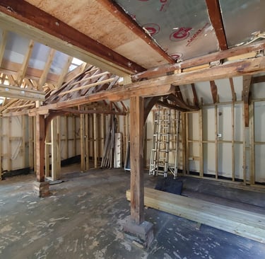 Home extension showin architrave