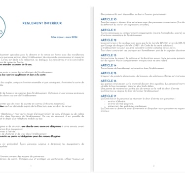 La Bulle Sauna Règlement intérieur