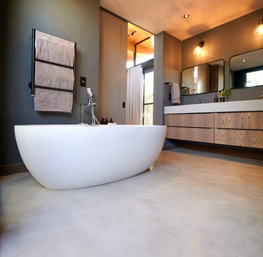 Colour Hardener Stone by Tswanacrete — elegant, resilient cement-based floor finish for seamless interiors