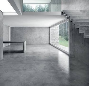 Tswanacrete Cretecote Nickle Grey for a seamless wall and floor application in modern buildings in Botswana.