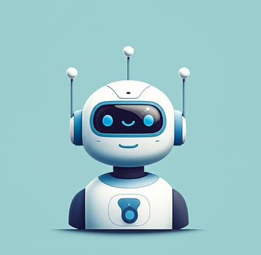 AI customer service chatbot, friendly digital interface.