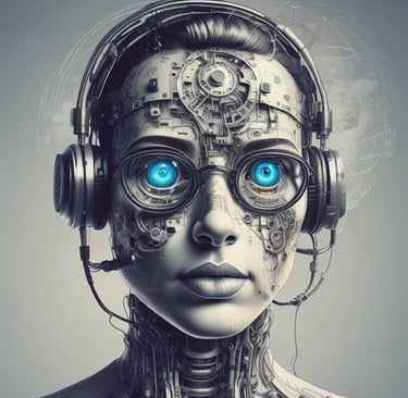 Mistura entre um ser humano e uma máquina.