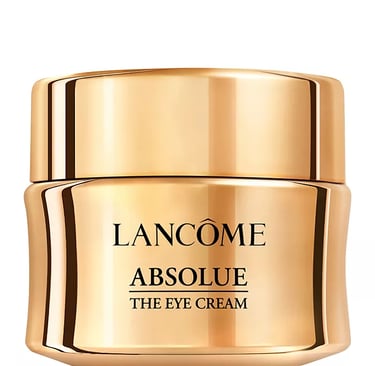 Lancôme Absolue The Eye Cream in a luxury gold jar for anti-aging skin care.