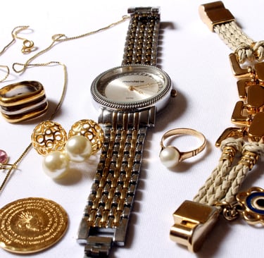 Timeless luxury watch and jewelry styled with understated elegance