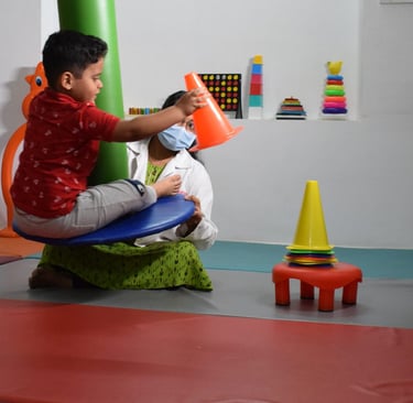 Self balancing and concentration acitivities in Occupational Therapy