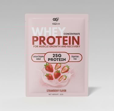 glowgains whey protein strawberry