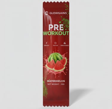 glowgains PreWorkout Sachets 15g Watermelon