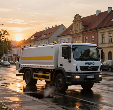 Bare feet watering muddy ground with a yellow hose