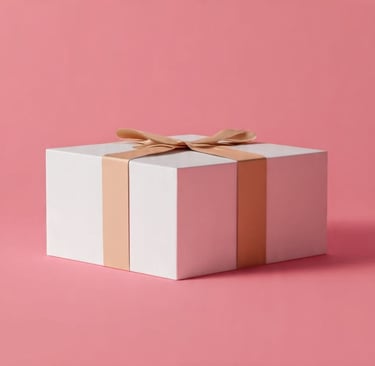 caja de regalo elente color blanco con moño ideal para un detalle inolvidable