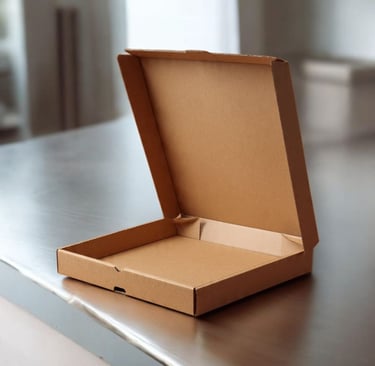 caja para pizza sin logo clor kraft.