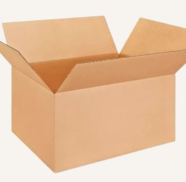 caja regular ranurado con solapas abre facil color kraft