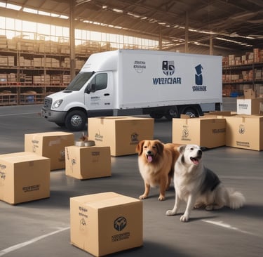 a vandalized vandalized with boxes of boxes