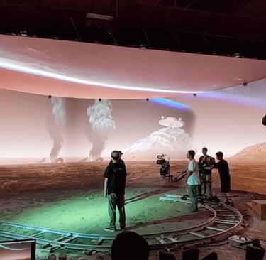 Virtual production of the Mandalorian by Disney.
