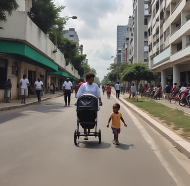 Paris 2024 is painted on the street.