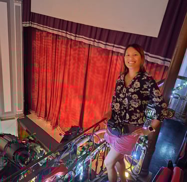 View of the stage from the row inforont