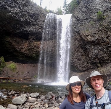 At the base of Moul Falls