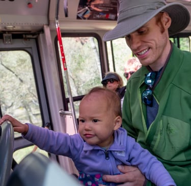 Riding the Zion Shuttle bus