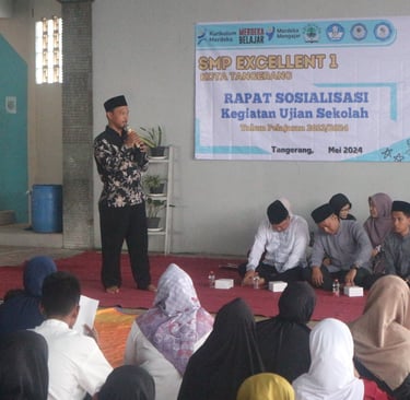 rapat sosialisasi ujian sekolah smp excellent 1 kota tangerang