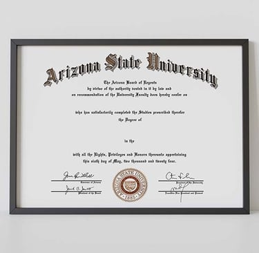Arizona State University Diploma