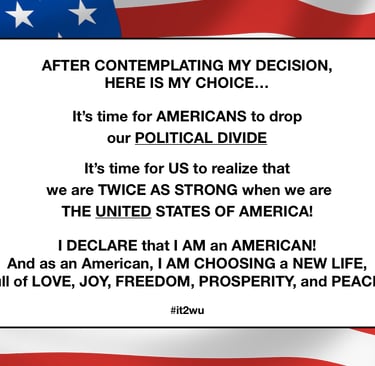 #it2wu  |  I CHOOSE a New Life!
