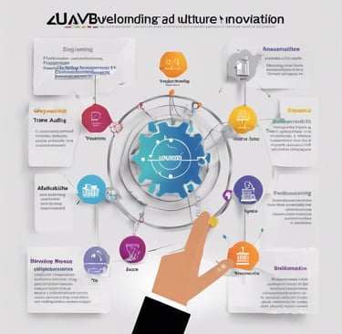 a person pointing at a business presentation on a white background