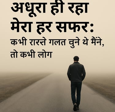 अधूरा ही रहा मेरा हर सफर
