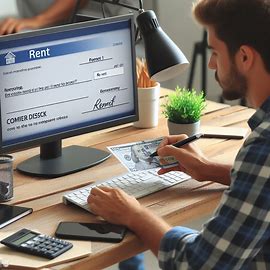 Resident paying rent with online portal