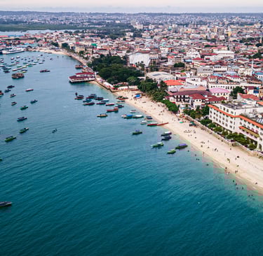 Zanzibar,  An aerial view of a beach and city, Tanzania - Pexels