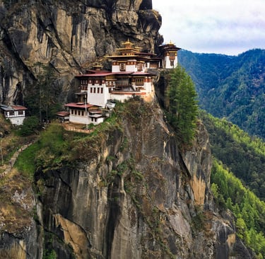 Paro Taktsang also known as the Taktsang Palphug Monastery and the (Tiger's Nest Monastery)
