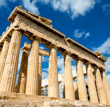 Temple of Olympian Zeus, Ancient greek temple in Athens, Greece