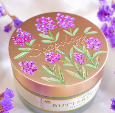 Hand painted beauty product by NYC live event artist Handwritten by Belle.