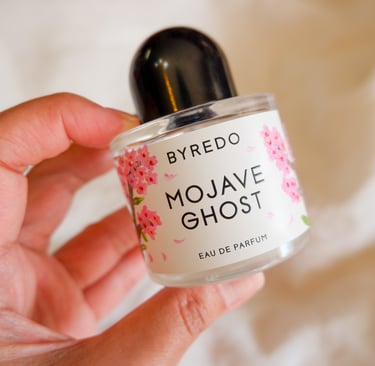 Hand painted Byredo perfume bottle by Handwritten by Belle.