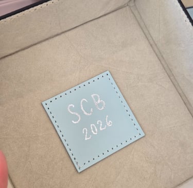 Hot foiling for a brand activation by Handwritten by Belle.