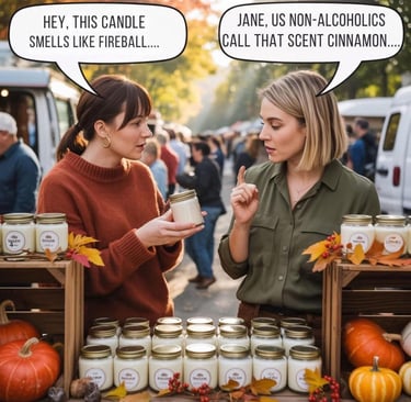 Cinnamon candle, fireball, Apple festival
