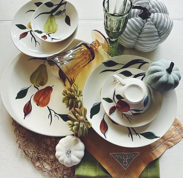 Autumn, Fruit, minimalist dinnerware