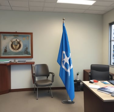 A weathered metal charity box with an orange hue and white lettering. The box is secured with a black padlock and shows signs of rust and wear. Above the English text, there are markings in another language, possibly Chinese.
