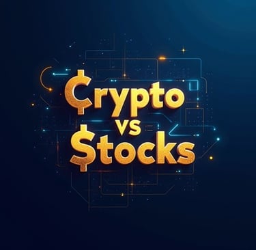 Crypto vs Stocks is written 