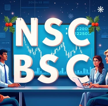 a group of people discussing on NSE and BSE