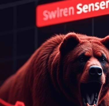 Red bear is in the image