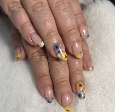 Builder gel manicure nails 