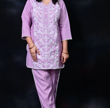 lavender-embroidered-co-ord-set-front-pose